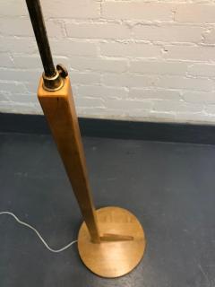 Aino Aalto Rare Aino Aalto Floor Lamp Model 806A in Birch and Linen Taito Oy 1930s - 3991009