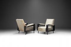 Airborne Metal Lounge Chairs Upholstered in Cow Hide France ca 1950s - 3264090