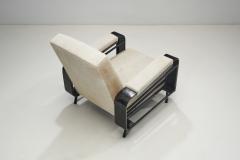 Airborne Metal Lounge Chairs Upholstered in Cow Hide France ca 1950s - 3264093