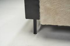 Airborne Metal Lounge Chairs Upholstered in Cow Hide France ca 1950s - 3264101