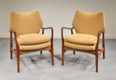 Aksel Bender Madsen Pair of Aksel Bender Madsen Wingback Armchairs made by Bovenkamp c 1960 - 337833