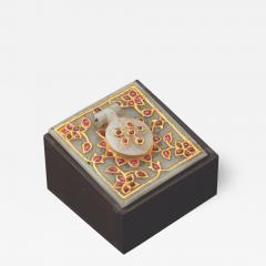 Al Thani Collection a Mughal Indian Square White Jade Inkwell Cover circa 1800 - 2139242