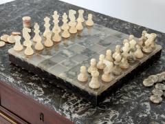 Alabaster Chess and Checkers Set - 1677770