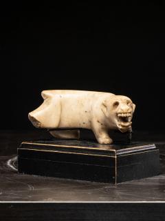 Alabaster Fantasy Animal Oriental School Provenance ex collection Jaime Trigo - 4269860
