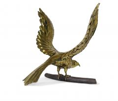 Alain Chervet Alain Chervet Brass Eagles Conference or Dining Glass Table France 1970 - 3204276