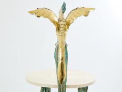 Alain Chervet Alain Chervet brass bronze cactus parrot console table 1989 - 3916538