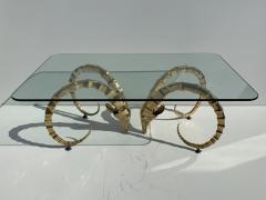 Alain Chervet Brass Ibex Ram Coffee Table - 978849