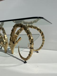 Alain Chervet Brass Ibex Ram Coffee Table - 978850