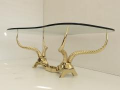 Alain Chervet Brass Ibex Ram Head Coffee Table by Fondica - 449965