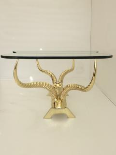 Alain Chervet Brass Ibex Ram Head Coffee Table by Fondica - 449969