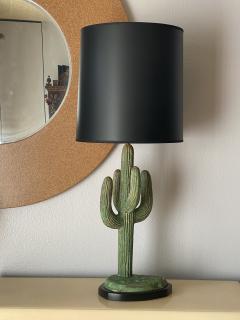 Alain Chervet Brass Saguaro Cactus Lamp in Verdigris Patina - 2521856