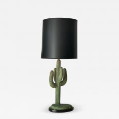 Alain Chervet Brass Saguaro Cactus Lamp in Verdigris Patina - 2522687