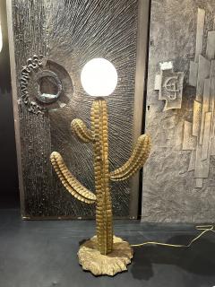 Alain Chervet Large Brass Cactus Floor Lamp - 3495801