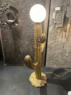 Alain Chervet Large Brass Cactus Floor Lamp - 3497126