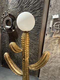 Alain Chervet Large Brass Cactus Floor Lamp - 3497132