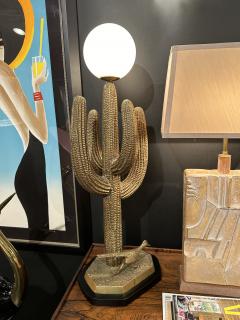 Alain Chervet Large Brass Saguaro Cactus Lamp - 3495696