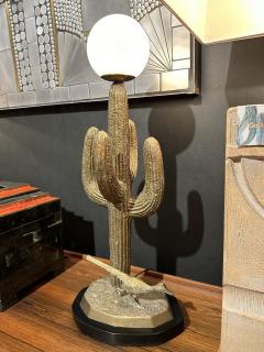 Alain Chervet Large Brass Saguaro Cactus Lamp - 3495704