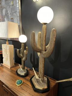 Alain Chervet Large Brass Saguaro Cactus Lamp - 3495708