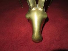 Alain Chervet Magnificent Brass Ibex Ram Head Coffee Table Mid Century Regency Modern - 1602867