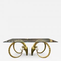 Alain Chervet Signed 3 150 Alain Chervet Brass Ibex Dining Table - 2418509