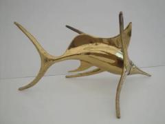 Alain Chervet Signed Alain Chervet Brass Swordfish Coffee Table Base - 3349356