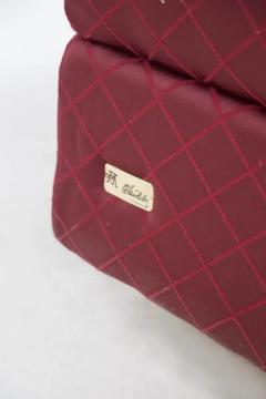 Alain Delon Alain Delon Vintage Salon Red Armchairs Original Label - 3647239