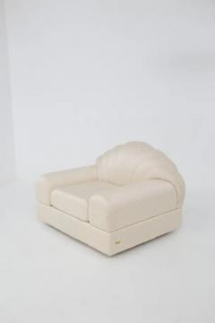 Alain Delon Alain Delon Vintage Salon White Armchairs Original Label - 3649038