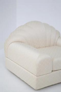 Alain Delon Alain Delon Vintage Salon White Armchairs Original Label - 3649039