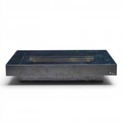 Alain Delon Alain Delon for Maison Jansen Mid Century Brass Chrome Lacquered Coffee Table - 4614871