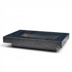 Alain Delon Alain Delon for Maison Jansen Mid Century Brass Chrome Lacquered Coffee Table - 4614873