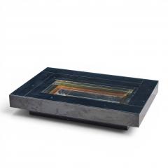 Alain Delon Alain Delon for Maison Jansen Mid Century Brass Chrome Lacquered Coffee Table - 4614875