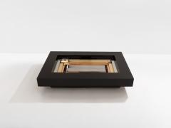 Alain Delon Alain Delon for Maison Jansen brass chrome lacquered coffee table 1972 - 4423124