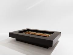 Alain Delon Alain Delon for Maison Jansen brass chrome lacquered coffee table 1972 - 4423125