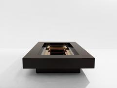 Alain Delon Alain Delon for Maison Jansen brass chrome lacquered coffee table 1972 - 4423128