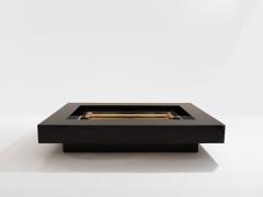 Alain Delon Alain Delon for Maison Jansen brass chrome lacquered coffee table 1972 - 4423131