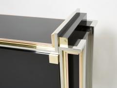 Alain Delon Alain Delon for Maison Jansen sideboard brass black lacquered 1972 - 2272764