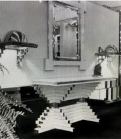 Alain Delon MODERNIST COPPER BRASS CHROME EMERALD ROSE GLASS SCONCES BY ALAIN DELON - 4461102