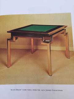 Alain Delon Rare Maison Jansen Backgammon Game Table Chairs Signed - 4627771
