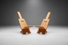 Alain Gaubert Pair of Alain Gaubert Africanist Chairs France 1980s - 1614083