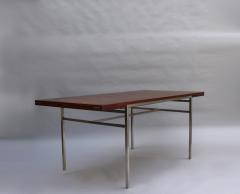 Alain Richard FINE FRENCH 1950S EXTENDABLE CHROME AND ROSEWOOD TABLE BY ALAIN RICHARD - 977330