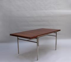 Alain Richard FINE FRENCH 1950S EXTENDABLE CHROME AND ROSEWOOD TABLE BY ALAIN RICHARD - 977332