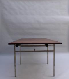 Alain Richard FINE FRENCH 1950S EXTENDABLE CHROME AND ROSEWOOD TABLE BY ALAIN RICHARD - 977333