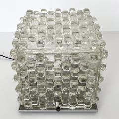 Albano Poli Albano Poli Glass Cube Sculptural Table Lamp for Poliarte - 2990776