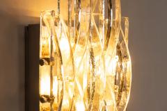 Albano Poli Large Wall Lamp in Glass by Albano Poli for Poliarte Italy 1970s - 4321799