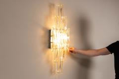 Albano Poli Large Wall Lamp in Glass by Albano Poli for Poliarte Italy 1970s - 4321800