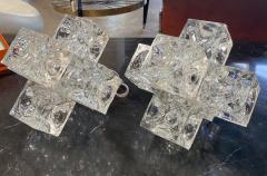 Albano Poli Pair of 2 Mid Century Murano Table Lamps By Albano Pioli 1970s - 2483617