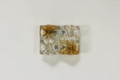 Albano Poli Poliarte Wall Applique Amber and Cristallo Glass Italy 1970s - 4019146