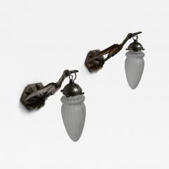 Albert Cheuret style pair of zoomorphic wall lamps 1930s  - 4560374