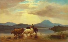 Albert Fitch Bellows Homeward Bound 1863 American Landscape Painting by Albert Fitch Bellows - 1094895