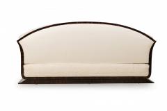 Albert Fournier Albert Fournier Macassar Ebony Veneer and Beige Mohair Upholstered Daybed - 4274924